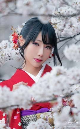 겨_HaneAme - 211ͼtͷOriginal_red Kimono_˿